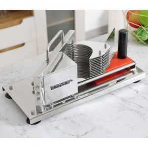 Professional Stainless Steel Tomato Cutter — Manual Slicer