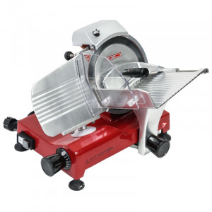 Professional Gravity-Fed Red 195mm Ham Slicer Dynasteel - Precise and Easy Cutting