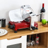 Professional Gravity-Fed Red 195mm Ham Slicer Dynasteel - Precise and Easy Cutting