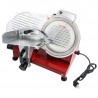 Professional Gravity Feed Red 250 mm Ham Slicer - Dynasteel