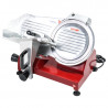 Professional Gravity Feed Red 250 mm Ham Slicer - Dynasteel