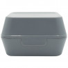 Reusable Gray M PP Burger Box - Set of 24