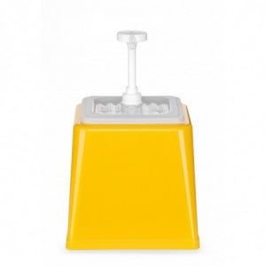 Sauce Dispenser with Pump - Yellow - 2.5 L - Hendi