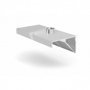 Wand-Dunstabzugshaube mit LED-Beleuchtung - L 1200 x 700 mm - Hendi