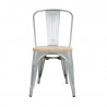 Stalen Stoelen met Houten Zitting - Set van 4 - Bolero