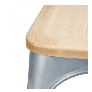 Stühle aus Stahl mit Holzsitz - 4er-Set - Bolero