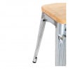 Stalen Bistro Krukken met Houten Zitting - Set van 4 - Bolero
