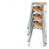 Stalen Bistro Krukken met Houten Zitting - Set van 4 - Bolero