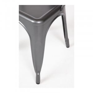 Stühle aus metallisch grauem Stahl - 4er-Set - Bolero