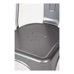 Stühle aus metallisch grauem Stahl - 4er-Set - Bolero