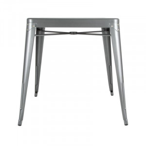 Square Table in Metallic Grey Steel - W 668 x D 668 mm - Bolero