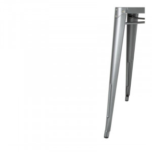 Vierkante tafel van grijs metaal - L 668 x D 668 mm - Bolero