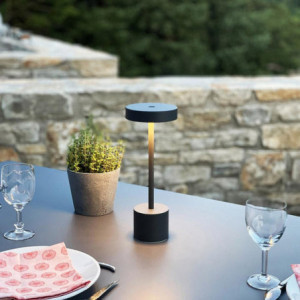 Touch Table Lamp Aluminum - Roby Rock - Lumisky