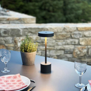 Lampe de Table Touch Aluminium - Roby Gris Foncé - Lumisky