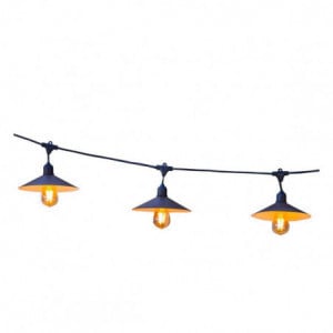 Buitenlichtslinger met stalen lampenkap - Vinty Light - Lumisky