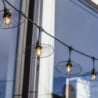 Guirlande Lichtslinger Buiten met Stalen Lampenkap en Filamentlamp - Chic Cage Light - Lumisky