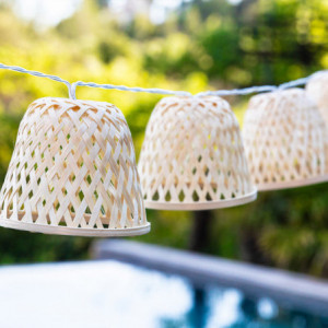Bamboo Solar Light Garland and LED Socket - Chill Hybrid - Lumisky