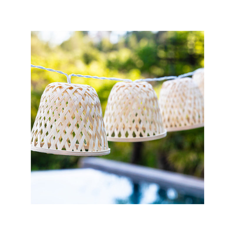 Guirlande Licht Bamboe Zonne-energie en LED Stopcontact - Chill Hybrid - Lumisky