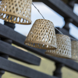 Guirlande Licht Bamboe Zonne-energie en LED Stopcontact - Chill Hybrid - Lumisky