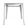 Square Steel Table in Grey - W 668 x D 668 mm - Bolero