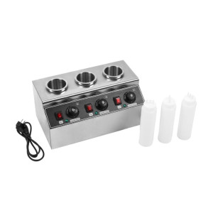 Chocoladeverwarmer Triple Dynasteel: Professionele elektrische bain-marie voor chocoladesaus