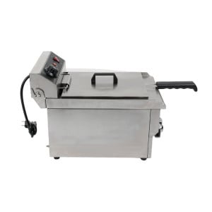 Professional Deep Fryer 13 L 3000 W with Drain - Stainless Steel