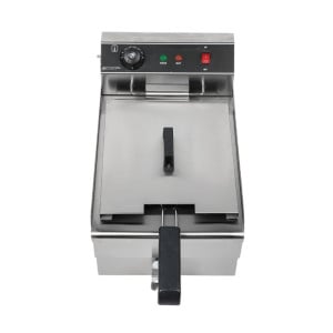 Professional Deep Fryer 13 L 3000 W with Drain - Stainless Steel