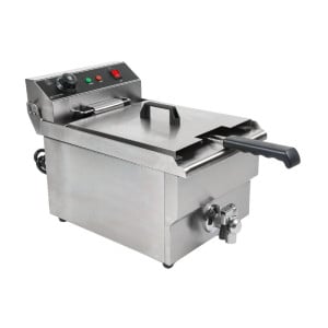 Professionele Friteuse 13 L 3000 W met Aftap - Inox