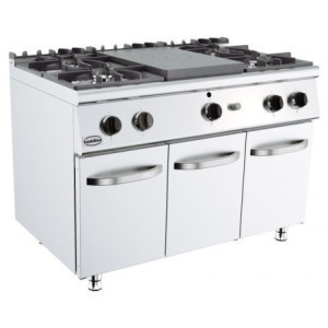 Professionele Fornuis 700 op Gas - 4 Branders - CombiSteel