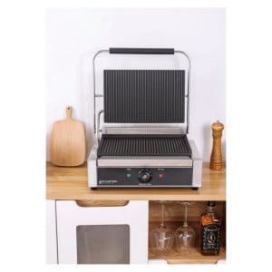 Grill Panini Pro 2200 W Gerillt 340x220 mm Inox