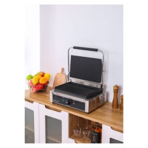 Grill Panini Pro 2200 W Geribbeld 340x220 mm Inox