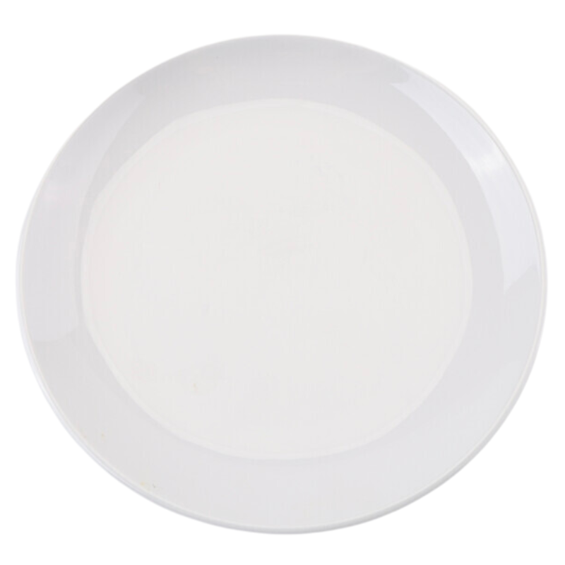 Runder Melaminteller Ø 17,7 cm Weiß - Set von 10