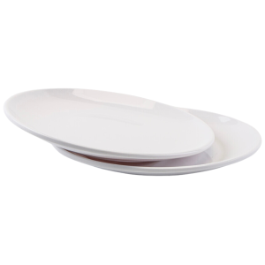 Runder Melaminteller Ø 17,7 cm Weiß - Set von 10