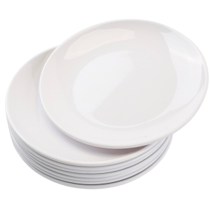 Runder Melaminteller Ø 17,7 cm Weiß - Set von 10