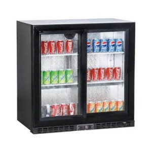 Achterbar Koelkast Compact 2 deuren met glas voor restaurant, bar, brasserie.