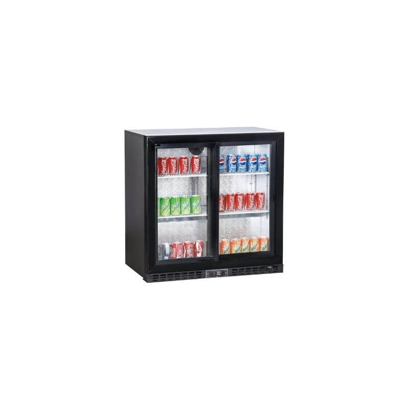 Achterbar Koelkast Compact 2 deuren met glas voor restaurant, bar, brasserie. Achterbar Koelkast Compact 2 deuren met glas voor restaurant, bar, brasserie.