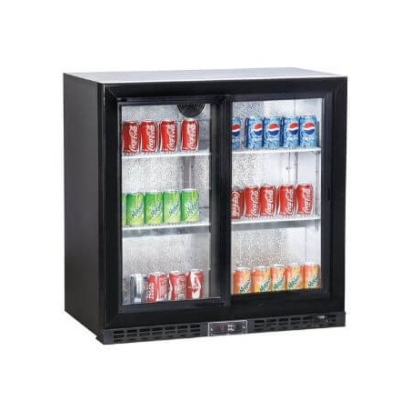 Achterbar Koelkast Compact 2 deuren met glas voor restaurant, bar, brasserie.