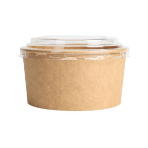 Kraft Saladeschaal met PET Deksel - 1000 ml - Set van 300