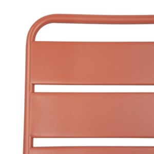 Steel Slat Chair - Terracotta - Set of 4 - Bolero