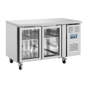 Kühltisch mit 2 Glastüren - 205 L - Polar