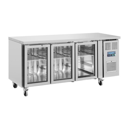 Kühltisch mit 3 Glastüren - 358 L - Polar