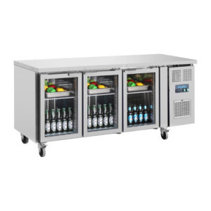 Kühltisch mit 3 Glastüren - 358 L - Polar