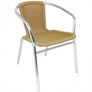 Rattan- und Alu-Sessel - 2er-Set - Generalüberholt