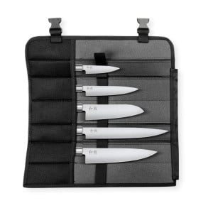 Set van 5 Wasabi Black messen met koffer - Prestatie en elegantie voor professionele koks