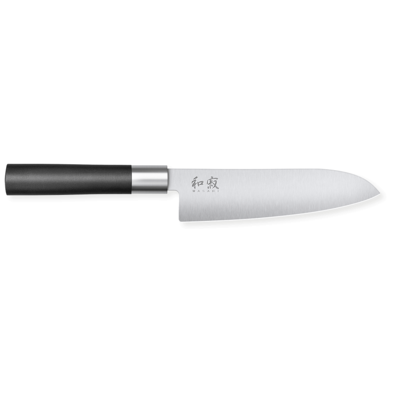 Santoku mes Kai Wasabi Black 16,5 cm - Nauwkeurig en veelzijdig snijden