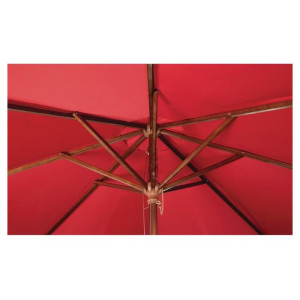 Parasol Carré Rouge - 2,5m - Bolero