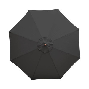 Parasol Zwart Rond Ø 2,5 M - Bolero - Fourniresto