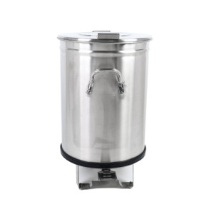 Edelstahl-Mülleimer mit Pedal - 50 L - Dynasteel