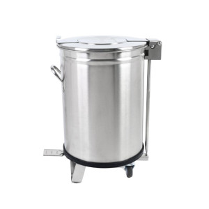 Edelstahl-Mülleimer mit Pedal - 50 L - Dynasteel