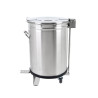 Edelstahl-Mülleimer mit Pedal - 50 L - Dynasteel